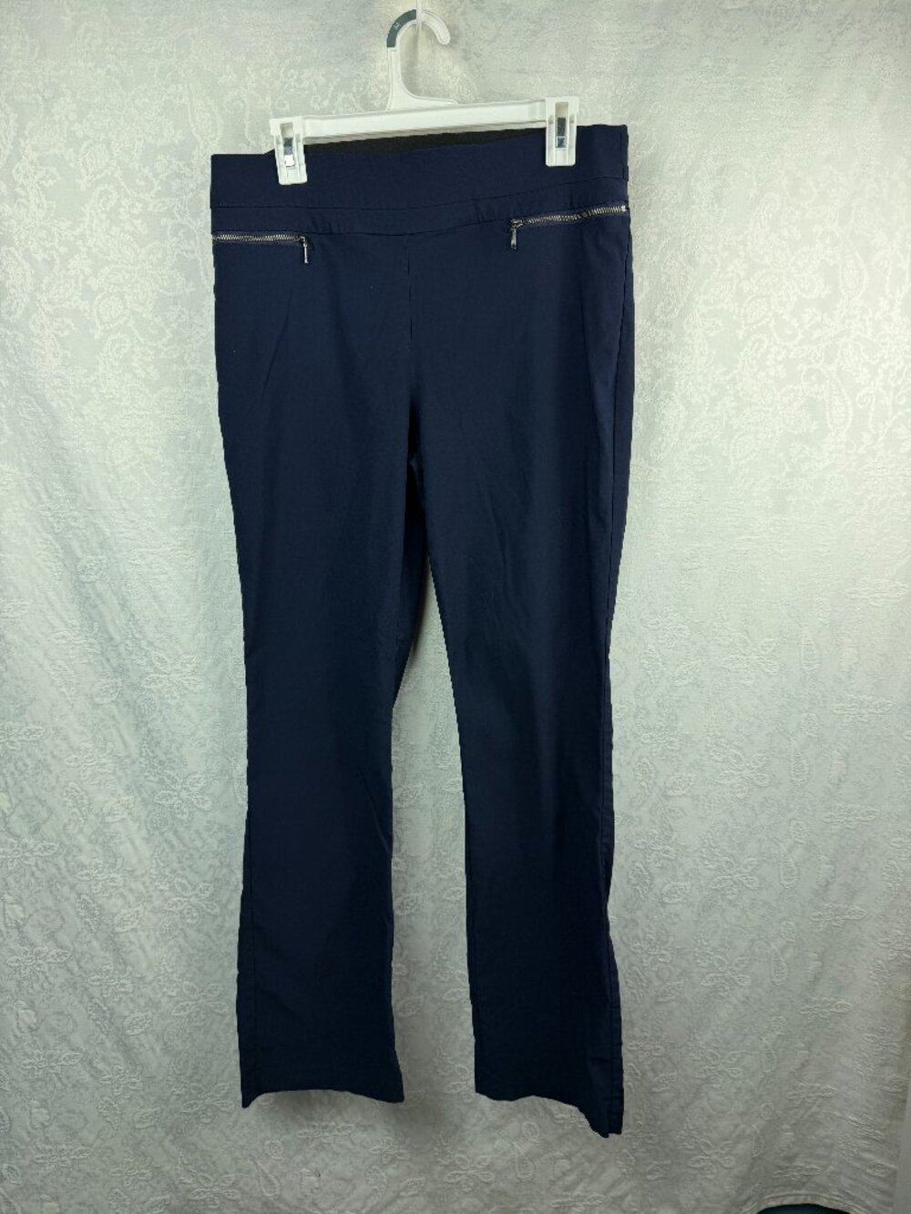 Violets & Roses Women’s Navy Pull-On Straight Leg Pants Size 14